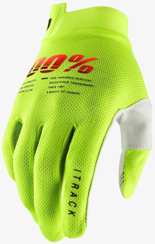 Дитячі Рукавички 100% Itrack Youth Glove Fluo Yellow