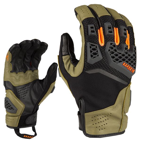 Моторукавиці KLIM Baja S4 Glove LG Sage - Strike Orange