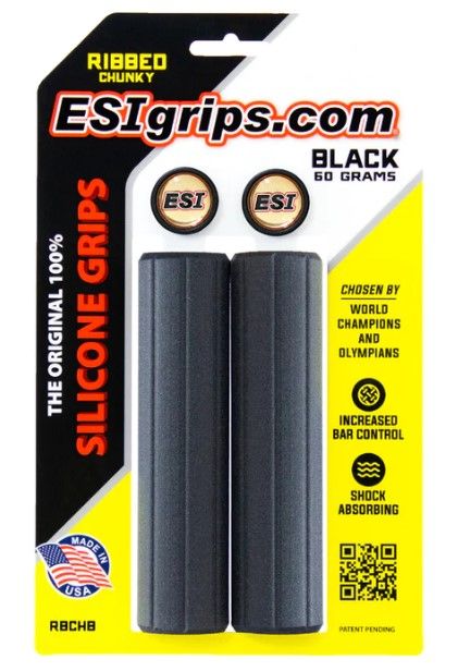 Грипси ESI Ribbed Chunky Black Silicone Bicycle Grips