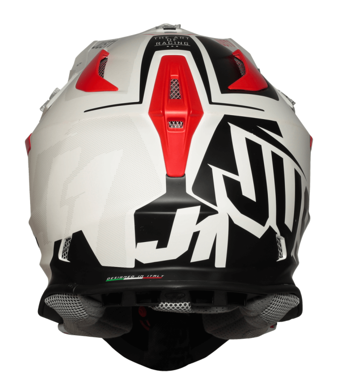 Мотошолом Just1 J18 Virtual Fluo Red - White - Matt