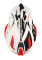 Мотошолом Just1 J18 Virtual Fluo Red - White - Matt