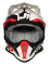 Мотошолом Just1 J18 Virtual Fluo Red - White - Matt