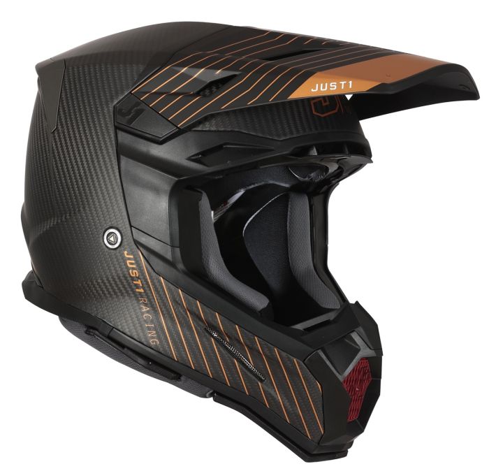 Мотошолом Just1 J22 10th Bronze Black White Carbon