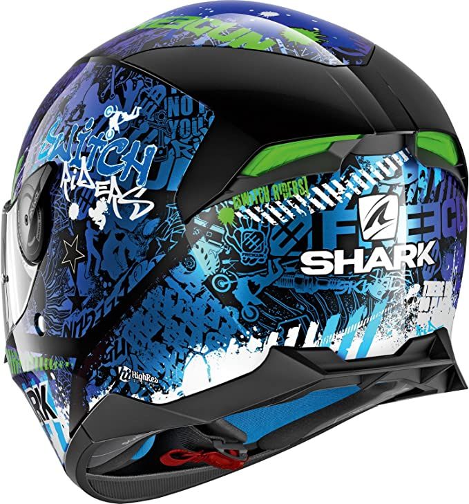 Мотошолом Shark Skwal 2 Switch Rider 2 Black/Blue/Green