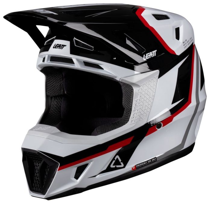 Шолом Leatt Moto 7.5 Helmet + Goggle White/red
