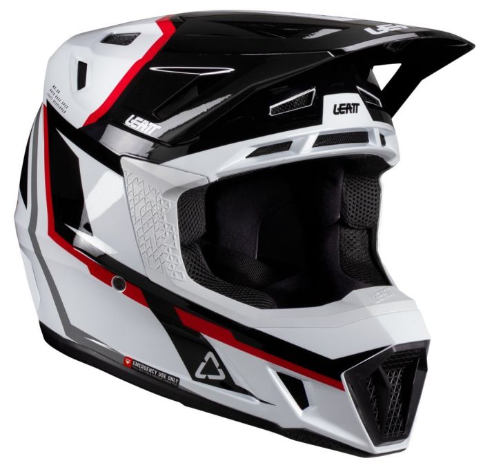 Шолом Leatt Moto 7.5 Helmet + Goggle White/red