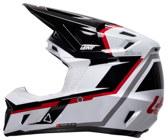 Шолом Leatt Moto 7.5 Helmet + Goggle White/red