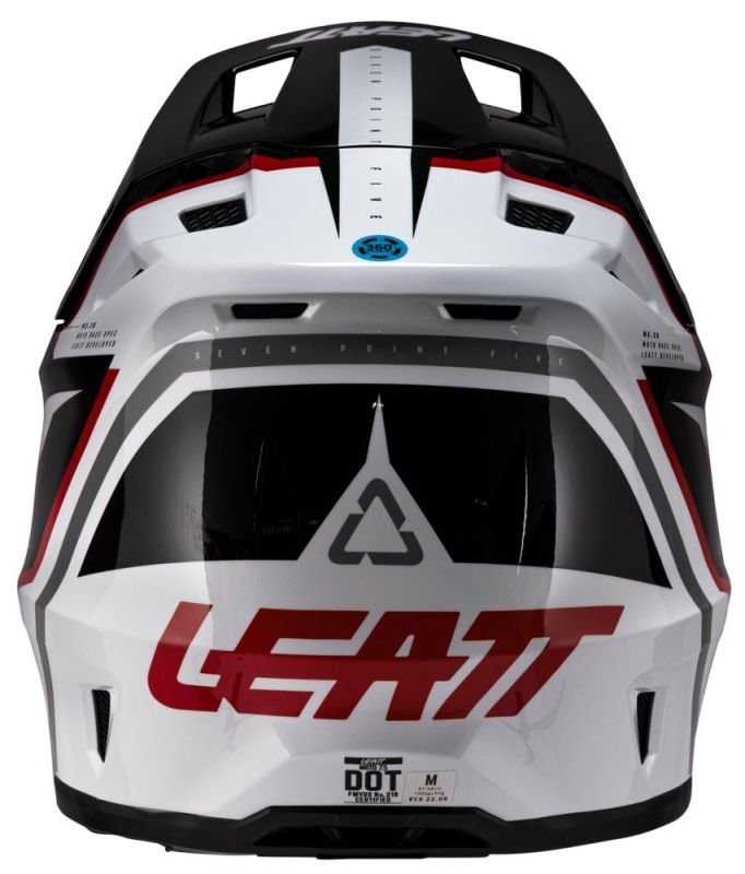 Шолом Leatt Moto 7.5 Helmet + Goggle White/red