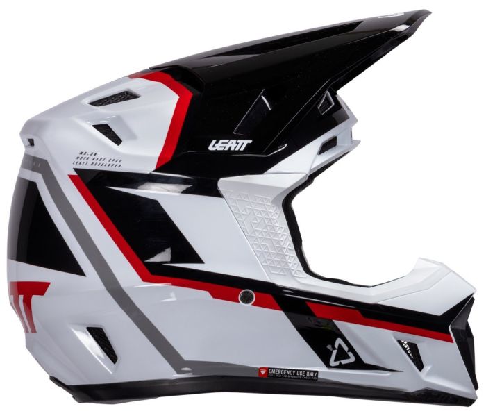 Шолом Leatt Moto 7.5 Helmet + Goggle White/red