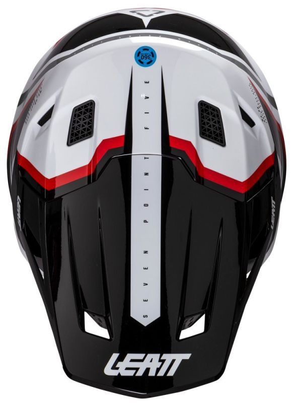 Шолом Leatt Moto 7.5 Helmet + Goggle White/red