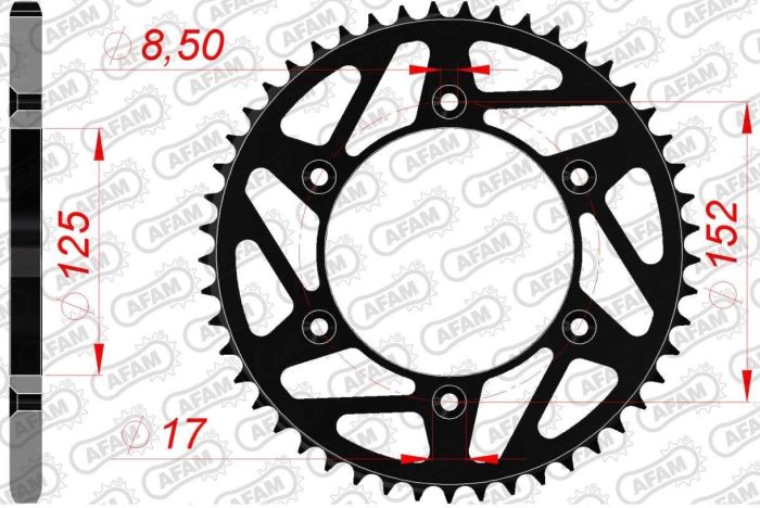 Зірка Afam Steel-k Sprocket 520 - Beta Black