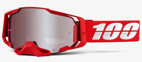 Окуляри 100% ARMEGA Goggle HiPER Red - Silver Mirror Lens