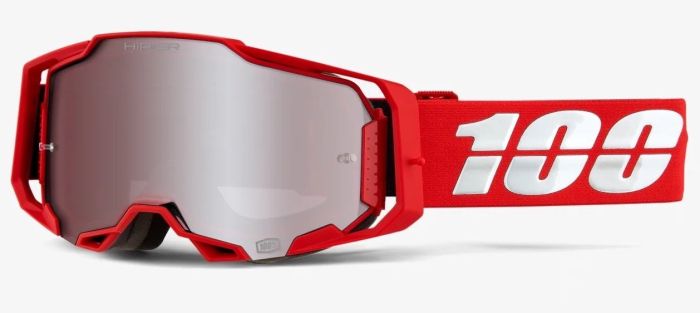 Окуляри 100% ARMEGA Goggle HiPER Red - Silver Mirror Lens