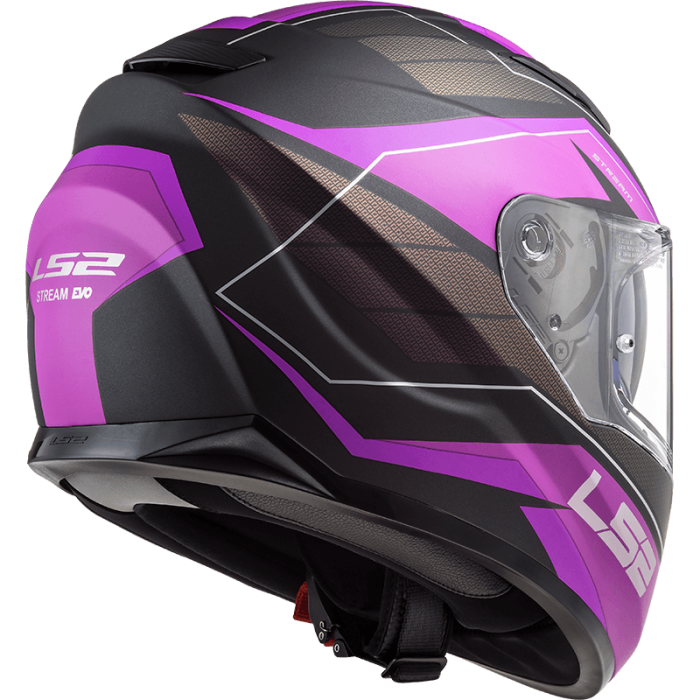 Мотошолом LS2 FF320 Stream Evo Mercury Matt Titanium Purple