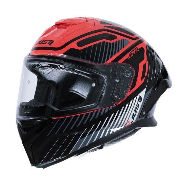 Мотошолом Just1 J-STR Tactical Silver Red Gloss