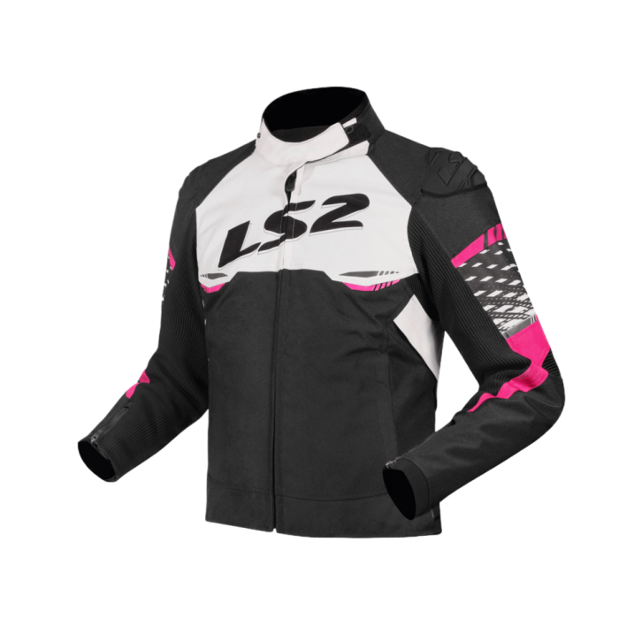 Куртка жіноча LS2 Apex Lady Jacket Black White Pink