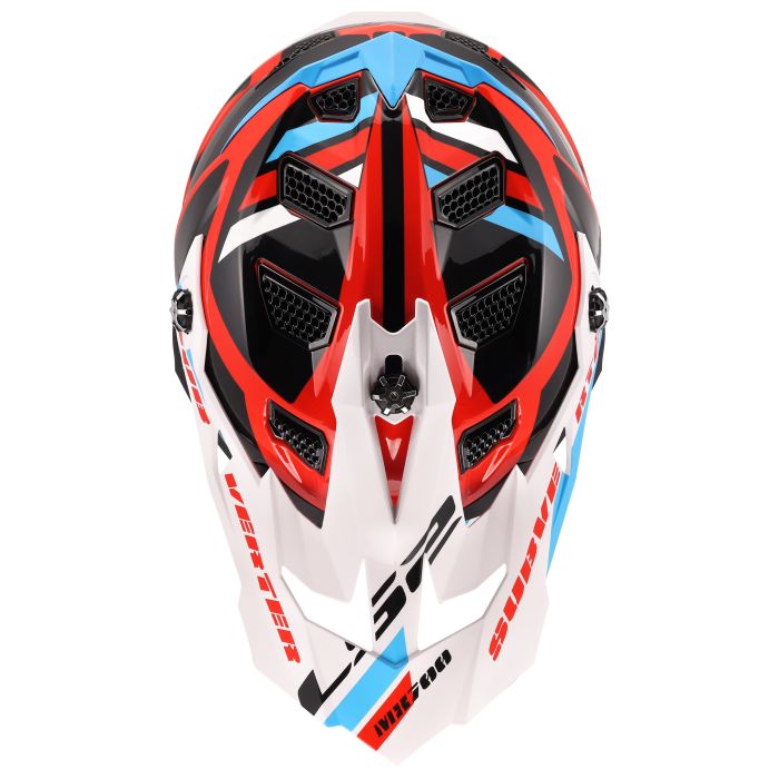 Мотошолом LS2 MX700 Subverter Evo Stomp White Blue Red