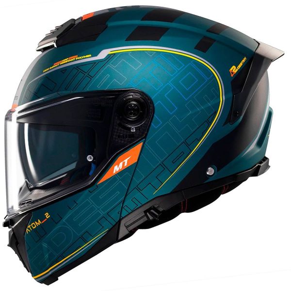 Мотошолом MT ATOM 2 SV DESTINY C6 Matt Green