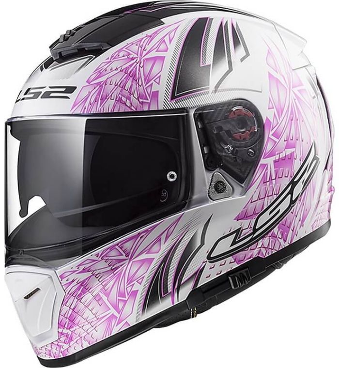Мотошолом LS2 FF390 Breaker Rumble White Pink