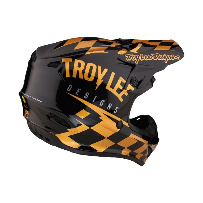 Мотошолом TLD SE4 POLYACRYLITE HELMET RACE SHOP [BLACK/GOLD]