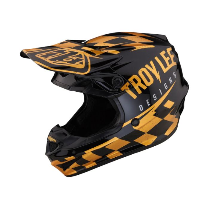 Мотошолом TLD SE4 POLYACRYLITE HELMET RACE SHOP [BLACK/GOLD]