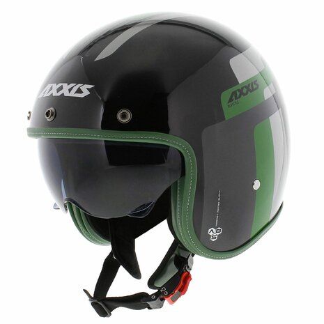 Мотошолом AXXIS HORNET SV Old Style B6 Green