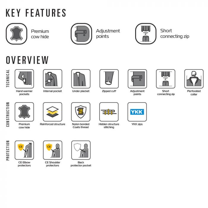 Куртка Oxford Bladon MS Leather Jacket Black