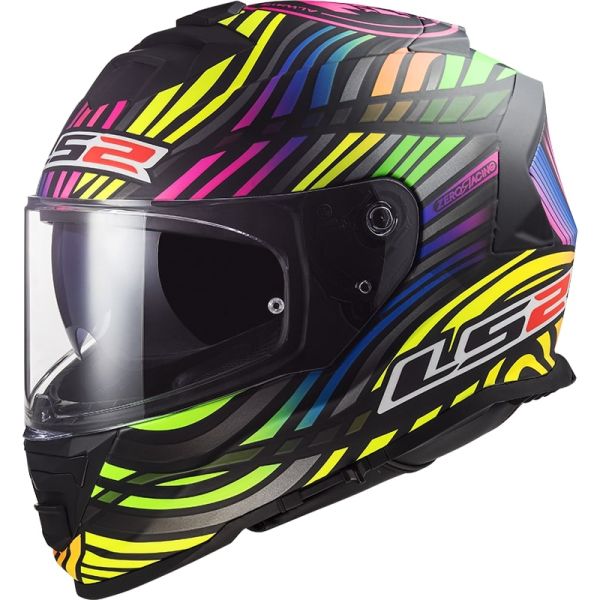 Мотошолом LS2 FF800 Storm 2 Power Matt Black Rainbow
