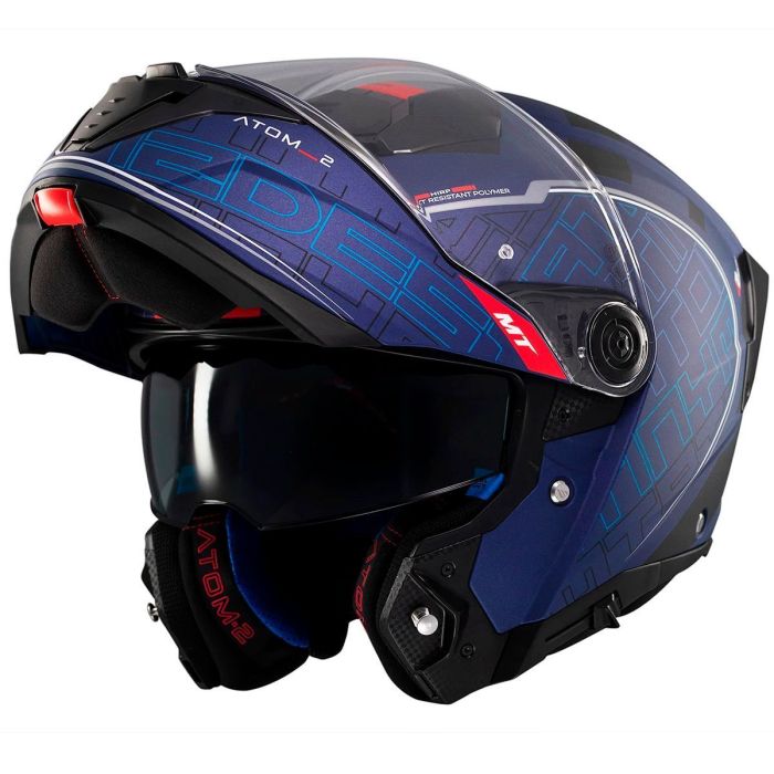 Мотошолом MT ATOM 2 SV DESTINY C7 Matt Blue