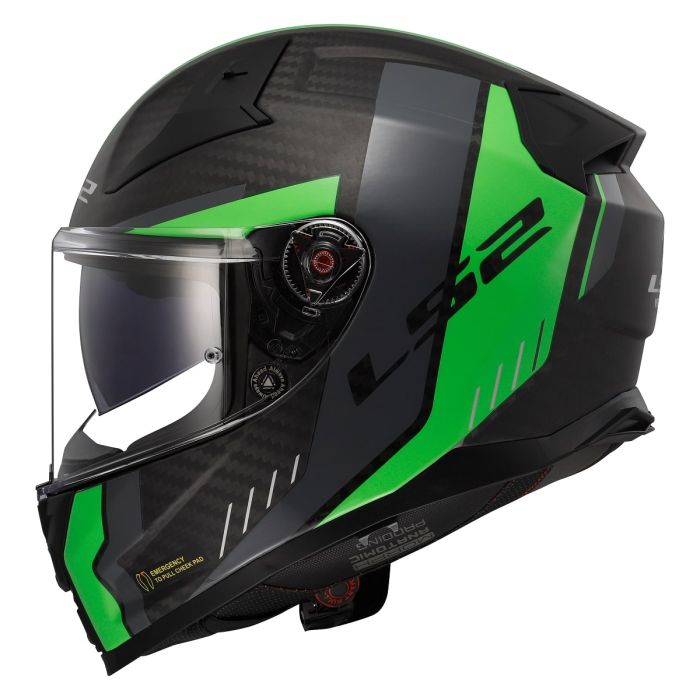 Мотошолом LS2 FF811 Vector 2 C Grid Matt Fluo Green
