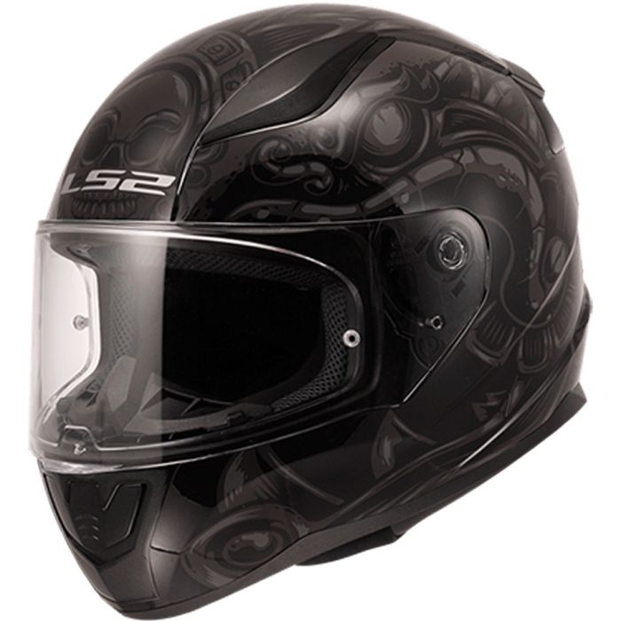 Мотошолом LS2 FF353 Rapid 2 Azteca Matt Black Gray