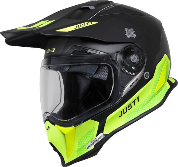 Мотошолом Just1 J14-F Elite Fluo Yellow Black