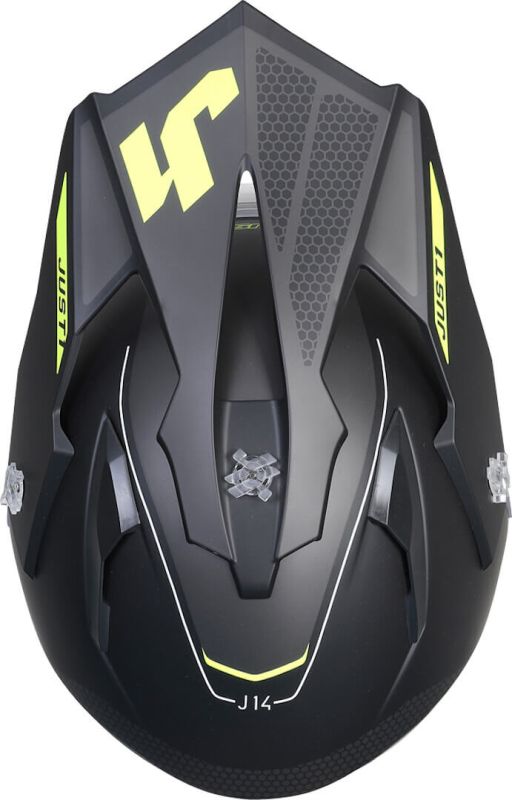 Мотошолом Just1 J14-F Elite Fluo Yellow Black