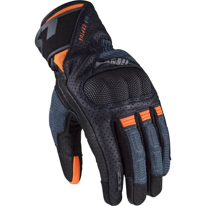 Моторукавички LS2 Air Raptor Man Gloves Dark Blue Hi-Vis Orange