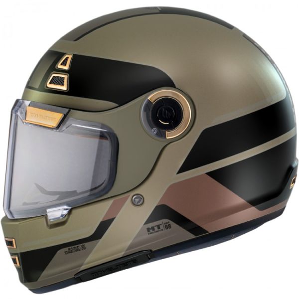 Мотошолом MT Jarama 68TH C9 Matt Gold