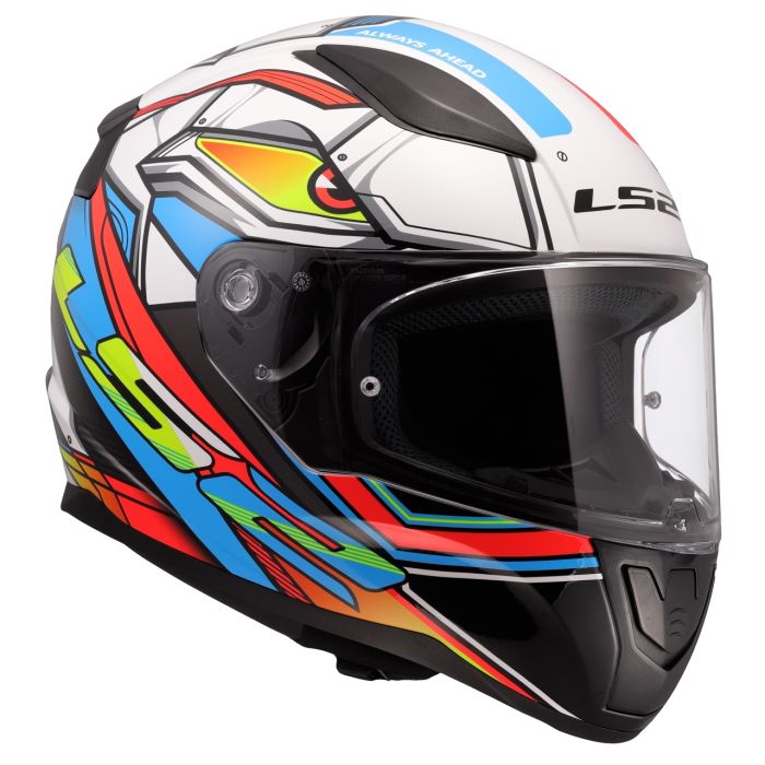 Мотошолом LS2 FF353 Rapid 2 Xdron White Neon Orange