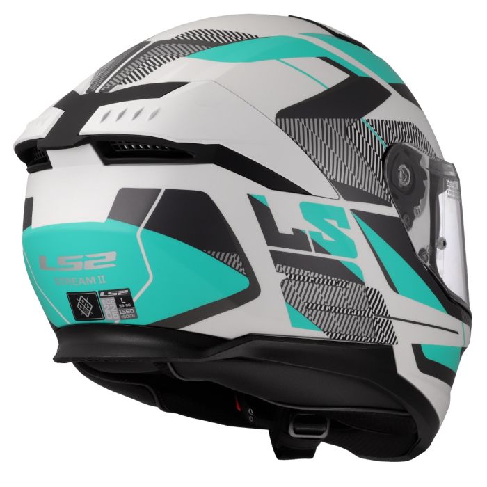 Мотошолом LS2 FF808 Stream 2 Road Cyan Light Grey