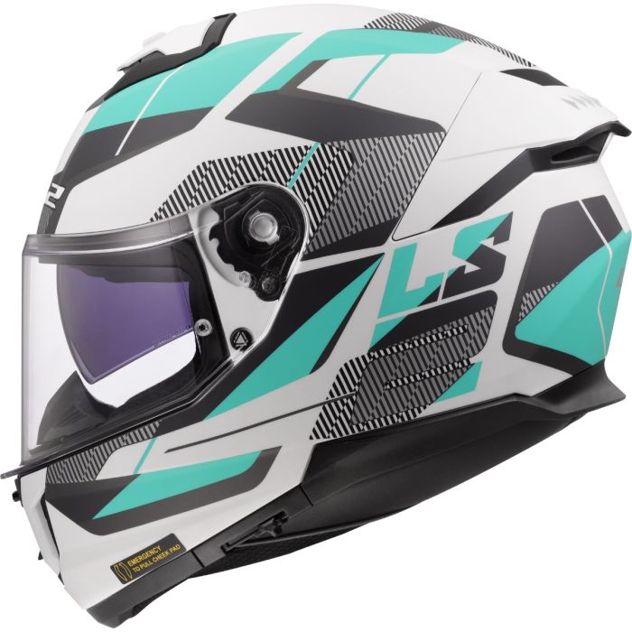 Мотошолом LS2 FF808 Stream 2 Road Cyan Light Grey