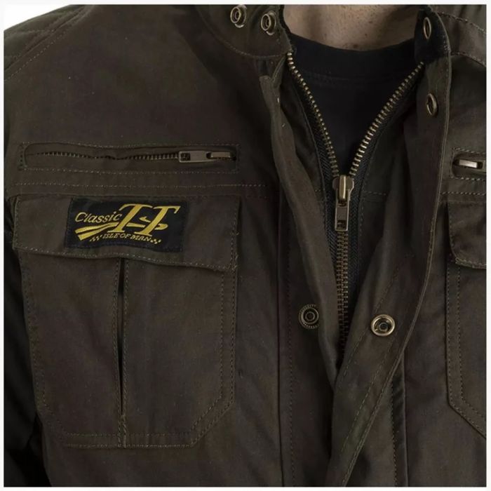 Куртка RST IOM TT Classic III Short CE Jacket Waxed Cotton Green