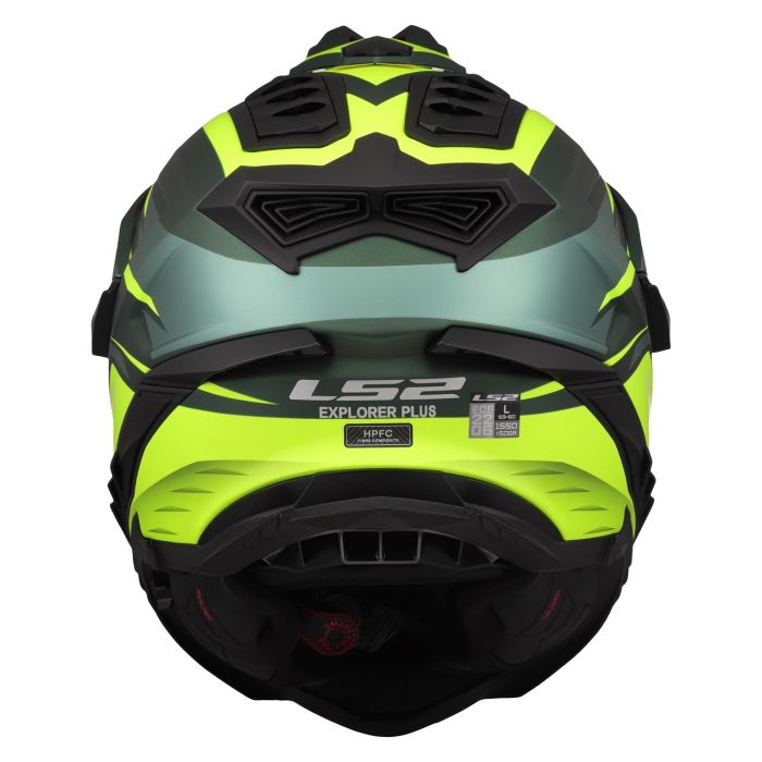 Мотошолом LS2 MX701 Explorer Spire Green Hi-Viz Yellow