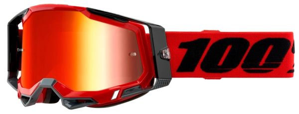 Окуляри 100% RACECRAFT 2 Goggle Red - Mirror Red Lens