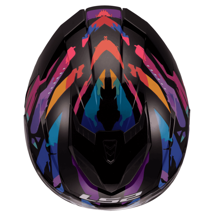 Мотошолом LS2 FF818 Storm 3 Kaos Black Purple Blue