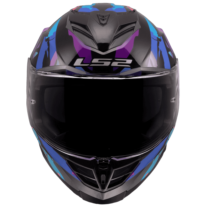 Мотошолом LS2 FF818 Storm 3 Kaos Black Purple Blue