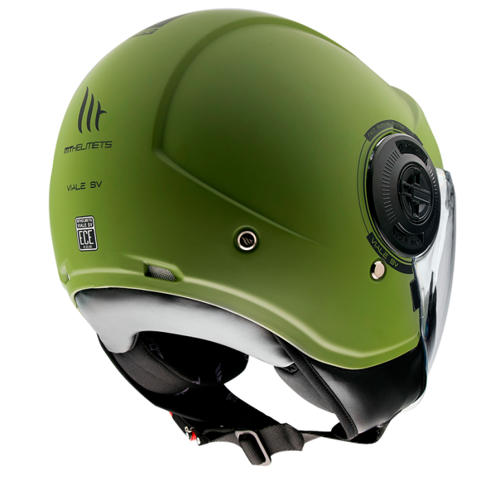 Мотошолом MT VIALE SV S Solid Matt Green