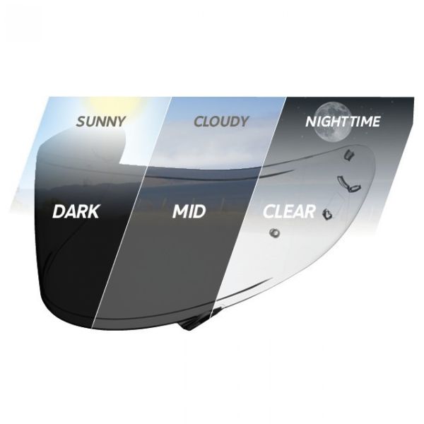 Скло мотошолома Shoei CWR-1 photochromic