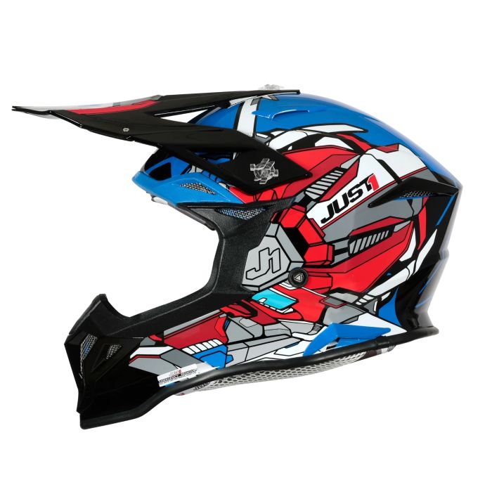 Мотошолом Just1 J39 Suppressor Red Blue Black