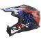 Мотошолом LS2 MX708 Fast 2 Grotesk White Blue Red