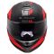 Мотошолом LS2 FF908 Strobe 2 Code Matt Black Red