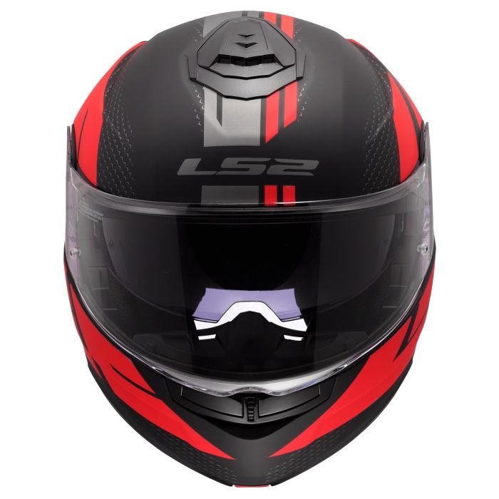 Мотошолом LS2 FF908 Strobe 2 Code Matt Black Red