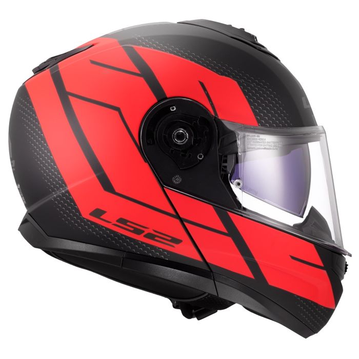 Мотошолом LS2 FF908 Strobe 2 Code Matt Black Red